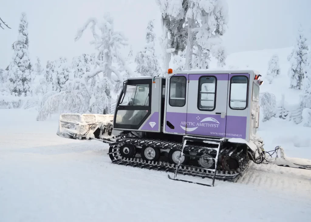 Pendolino train transport to the amethyst mine in Luosto, Lapland