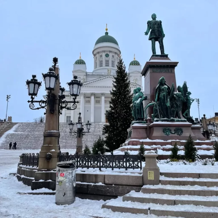 How Much Time Do You Need To Visit Helsinki? - Around Europe Travel Blog Cathedral and Statue, Senate Square, Helsinki Finland
