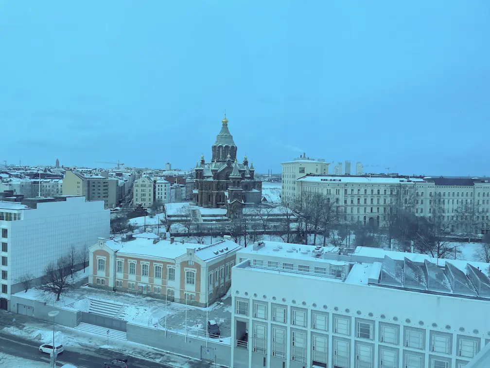 view from Helsinki skywheel, Uspenski cathedral