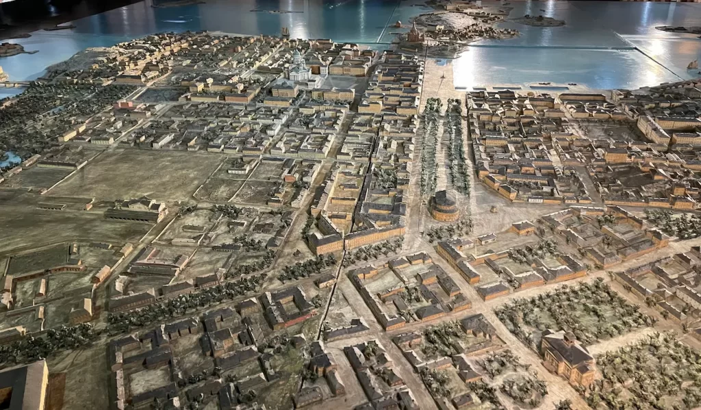 model of helsinki in helsinki city museum 