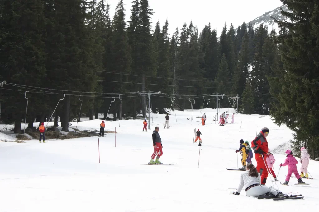 Vitosha ski resort in winter, Bulgaria