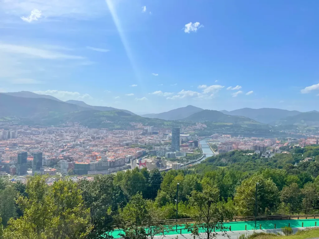 View of Bilbao from the Artxanda viewpoint.