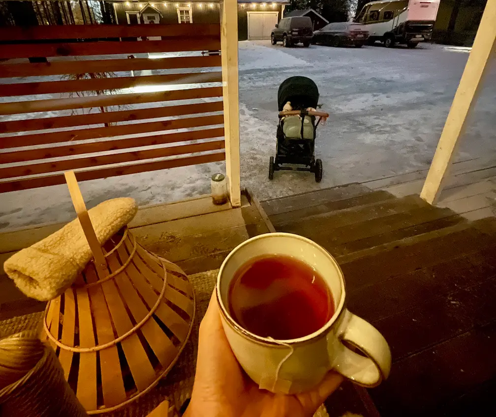 Lapland With A Toddler? Here’s How To Make It Work - Around Europe Tea time while baby naps