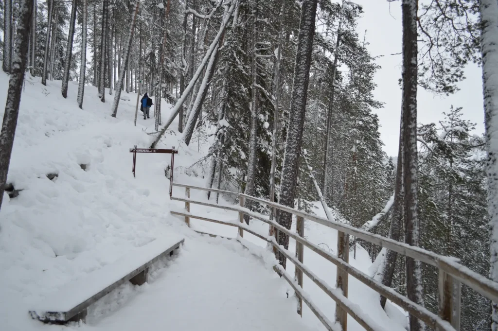 5 Amazing Day Trips From Rovaniemi You Must Experience - Around Europe Korouoma Frozen Waterfalls trail