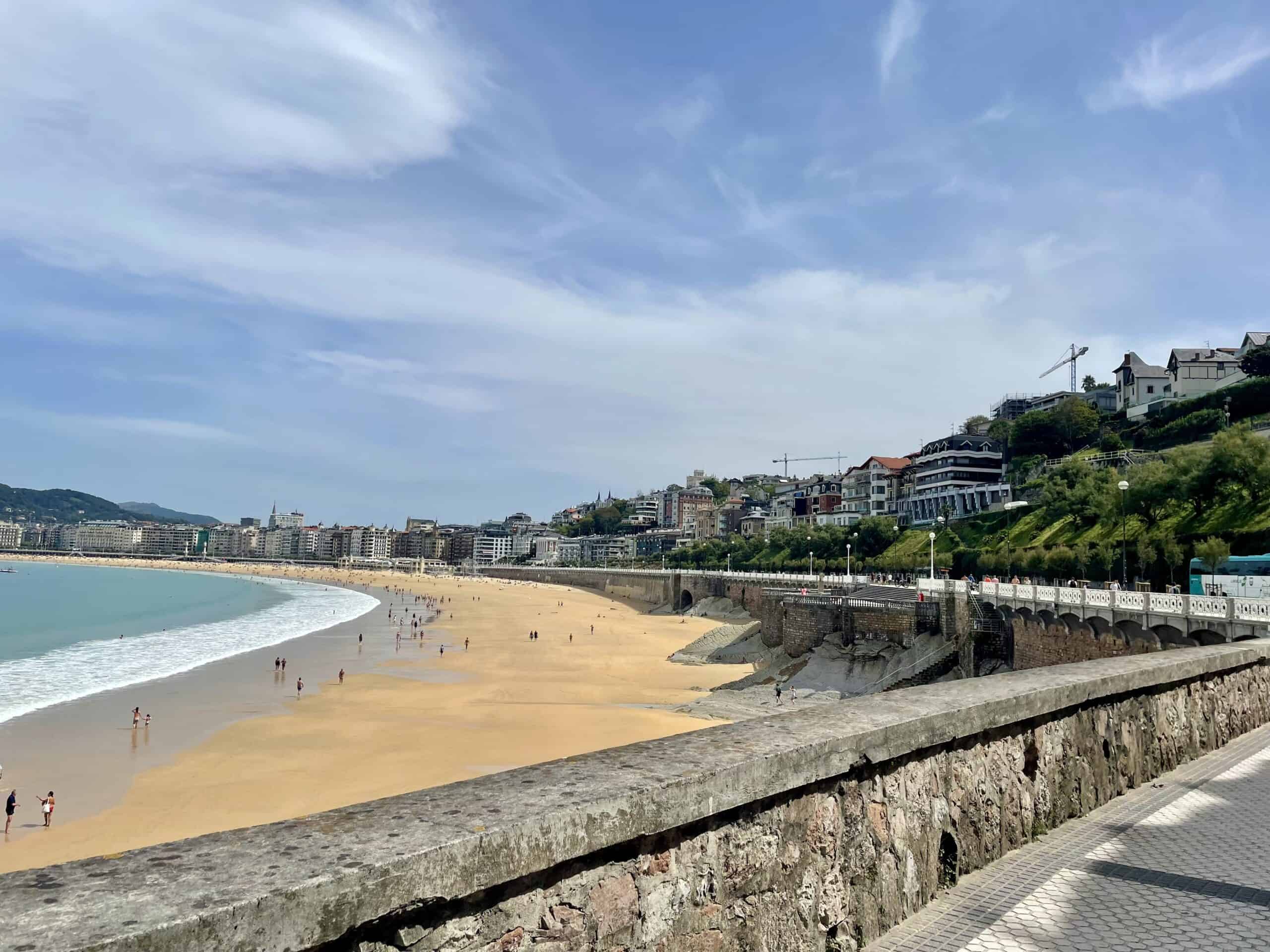 San Sebastián promenade walk from Mount Igueldo towards La Concha